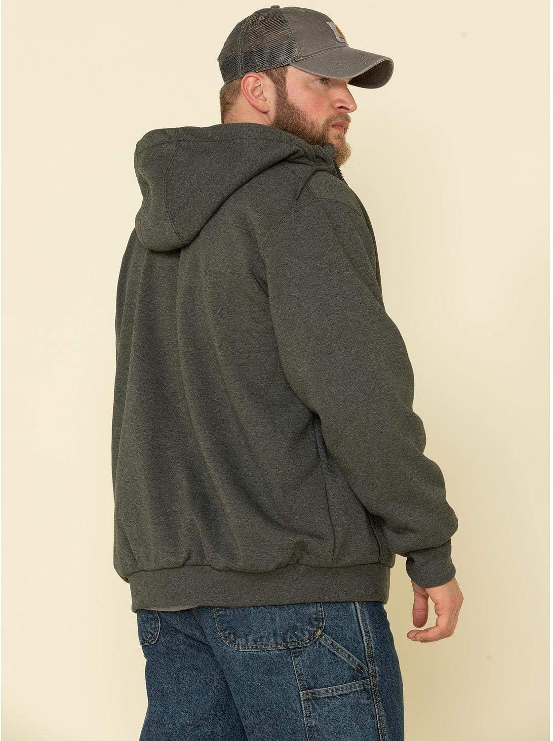 image:imageCarhartt Mens Paxton ThermalLined FullZip SweatshirtCarbon HeatherBlack