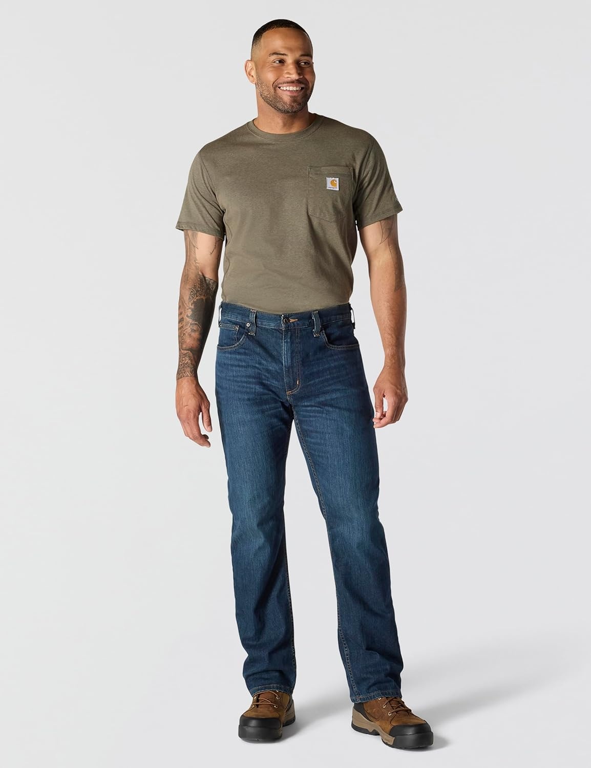 image:imageCarhartt Mens Relaxed Straight Rugged Flex JeanClearwater