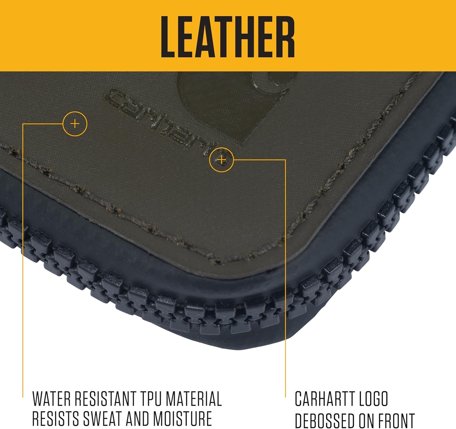 image:imageCarhartt Mens Water Repellent Zipper Wallet WRFIDBlocking LinerTarmac