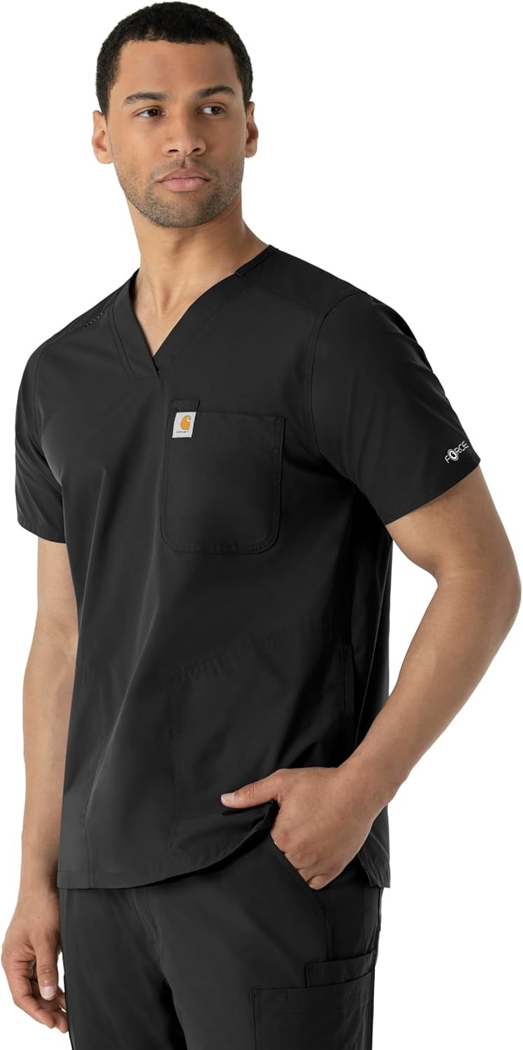 image:imageCarhartt Scrubs C16113 Force Modern Fit VNeck TopBlack