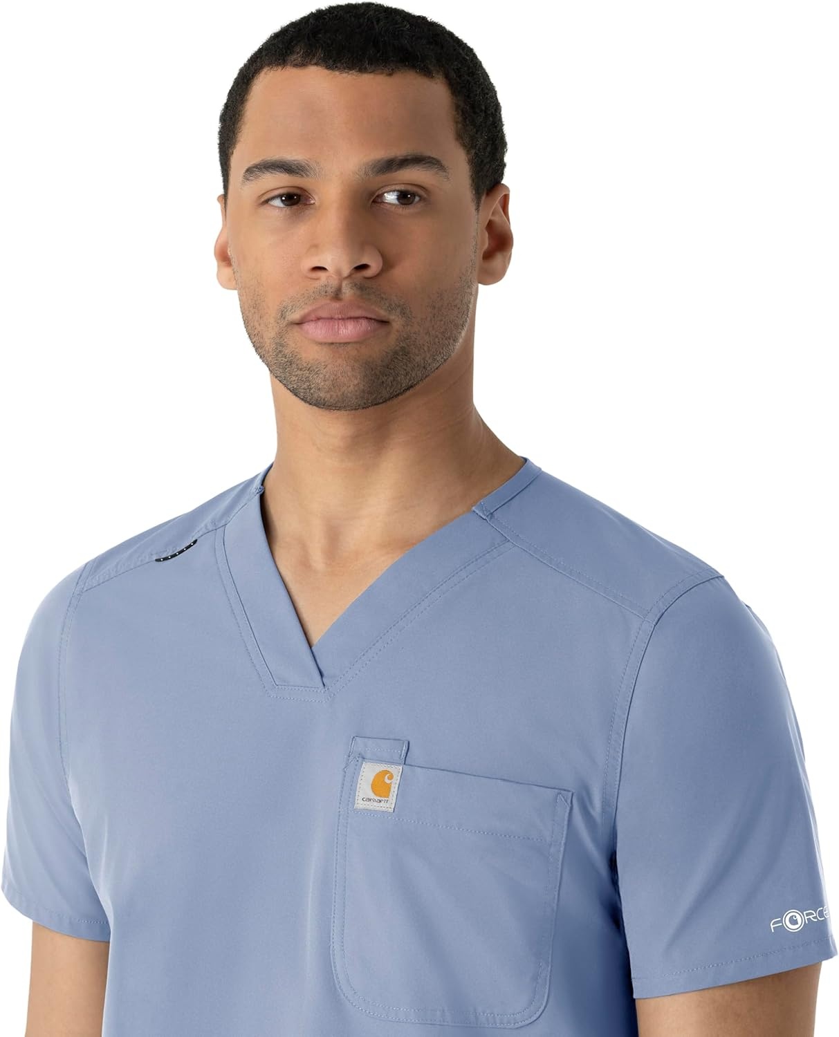 image:imageCarhartt Scrubs C16113 Force Modern Fit VNeck TopCeil Blue