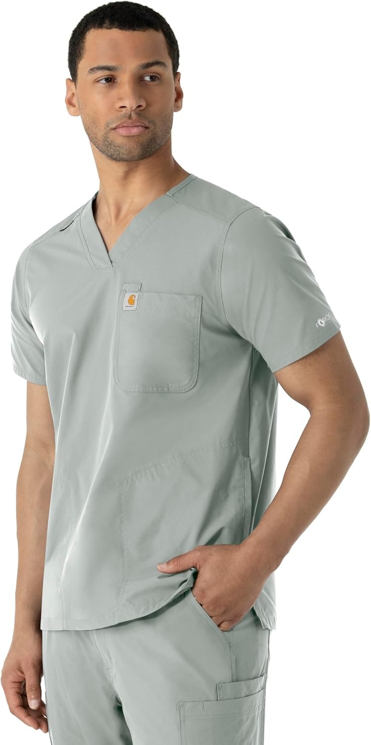 image:imageCarhartt Scrubs C16113 Force Modern Fit VNeck TopGrey