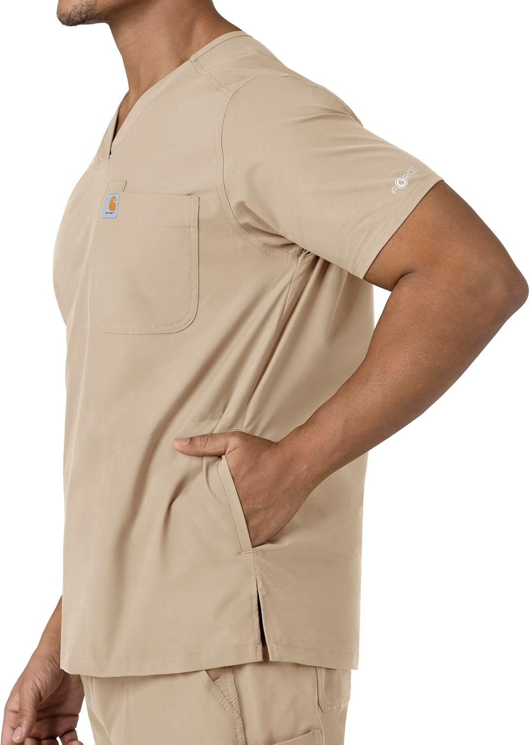 image:imageCarhartt Scrubs C16113 Force Modern Fit VNeck TopKhaki