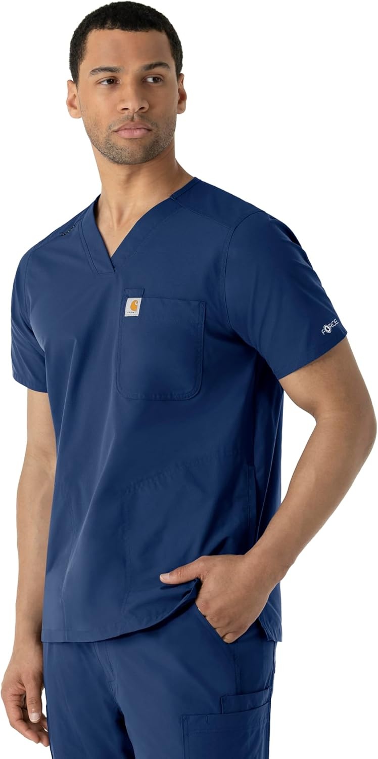 image:imageCarhartt Scrubs C16113 Force Modern Fit VNeck TopNavy