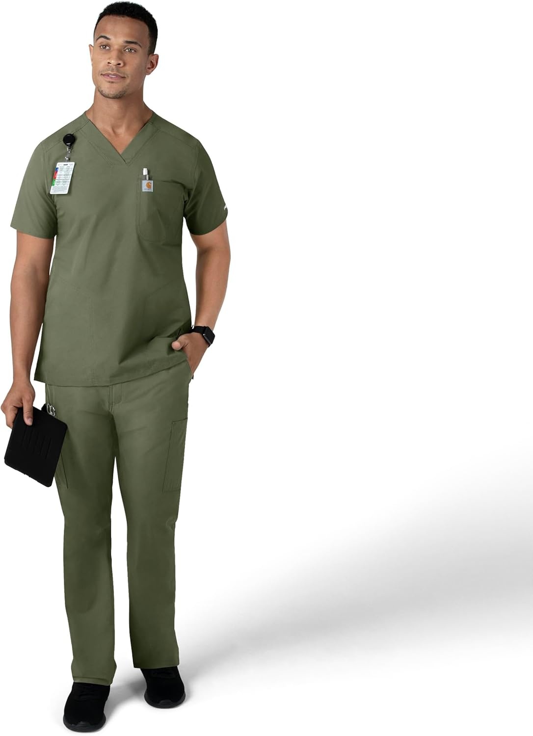 image:imageCarhartt Scrubs C16113 Force Modern Fit VNeck TopOlive