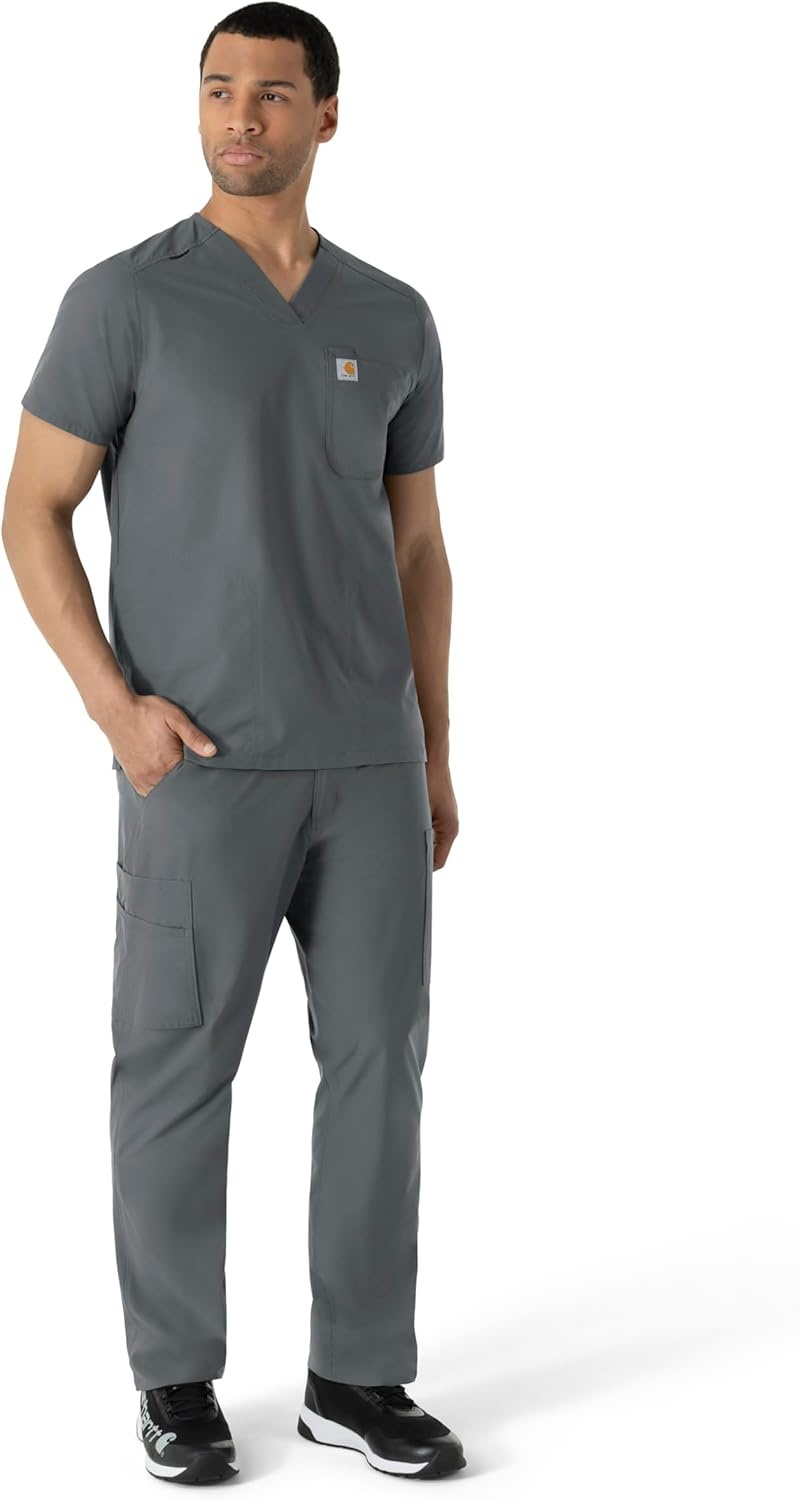 image:imageCarhartt Scrubs C16113 Force Modern Fit VNeck TopPewter