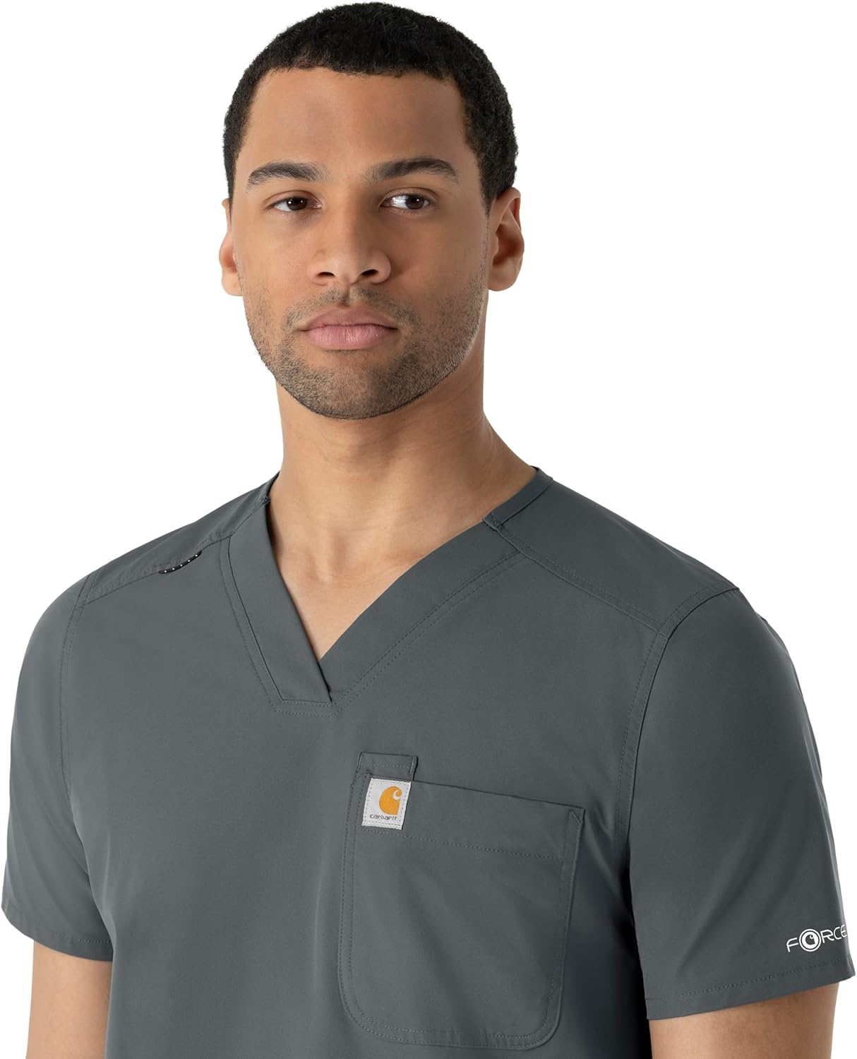 image:imageCarhartt Scrubs C16113 Force Modern Fit VNeck TopPewter
