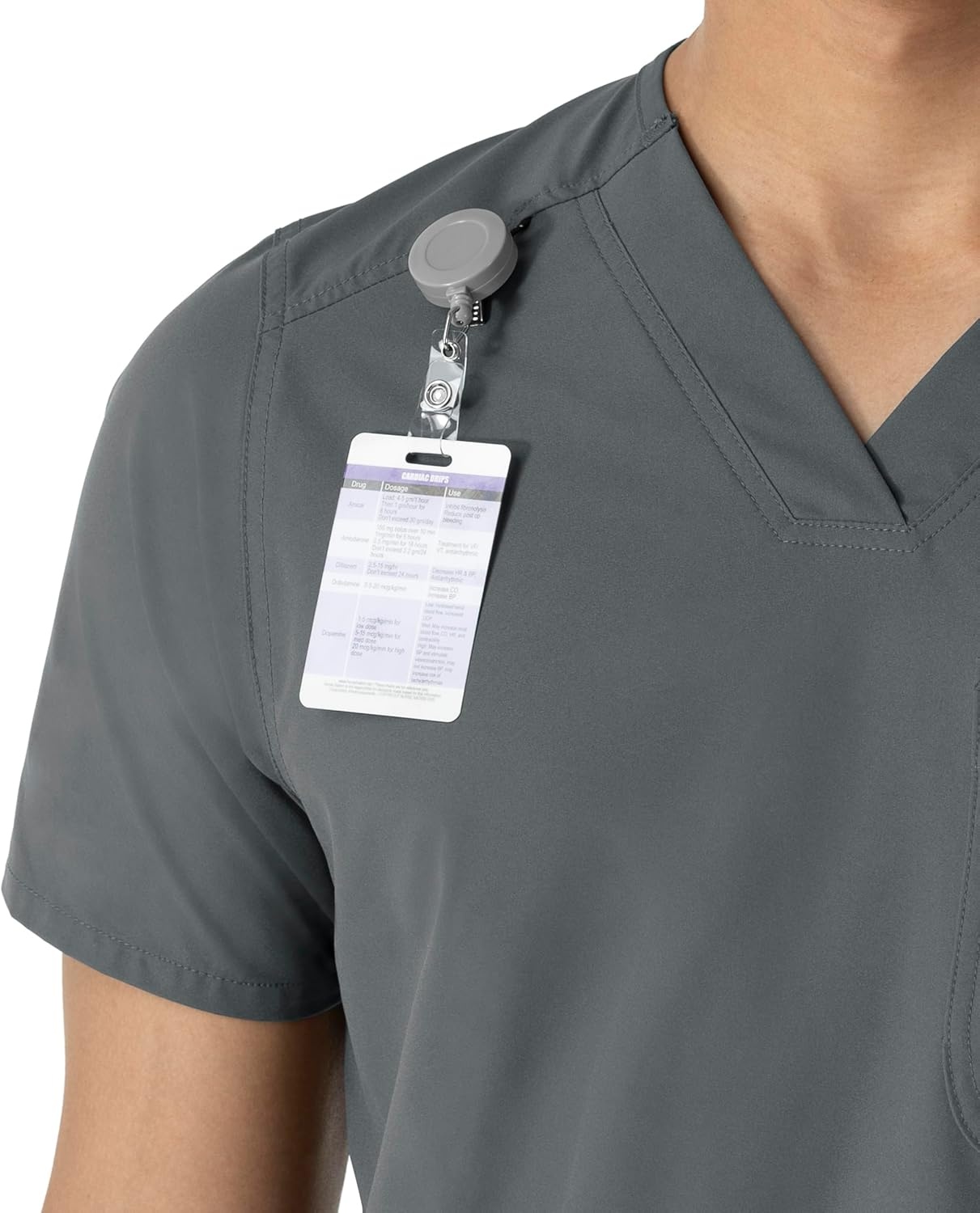 image:imageCarhartt Scrubs C16113 Force Modern Fit VNeck TopPewter