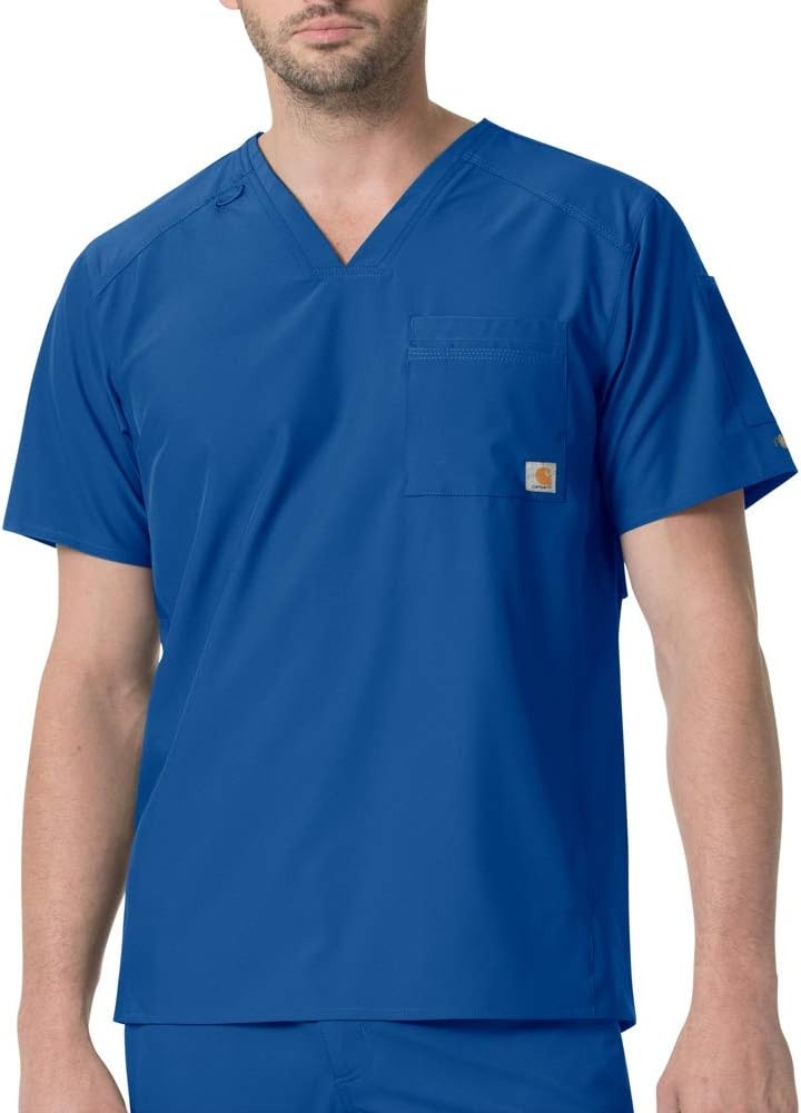 image:imageCarhartt Scrubs C16113 Force Modern Fit VNeck TopRoyal Blue