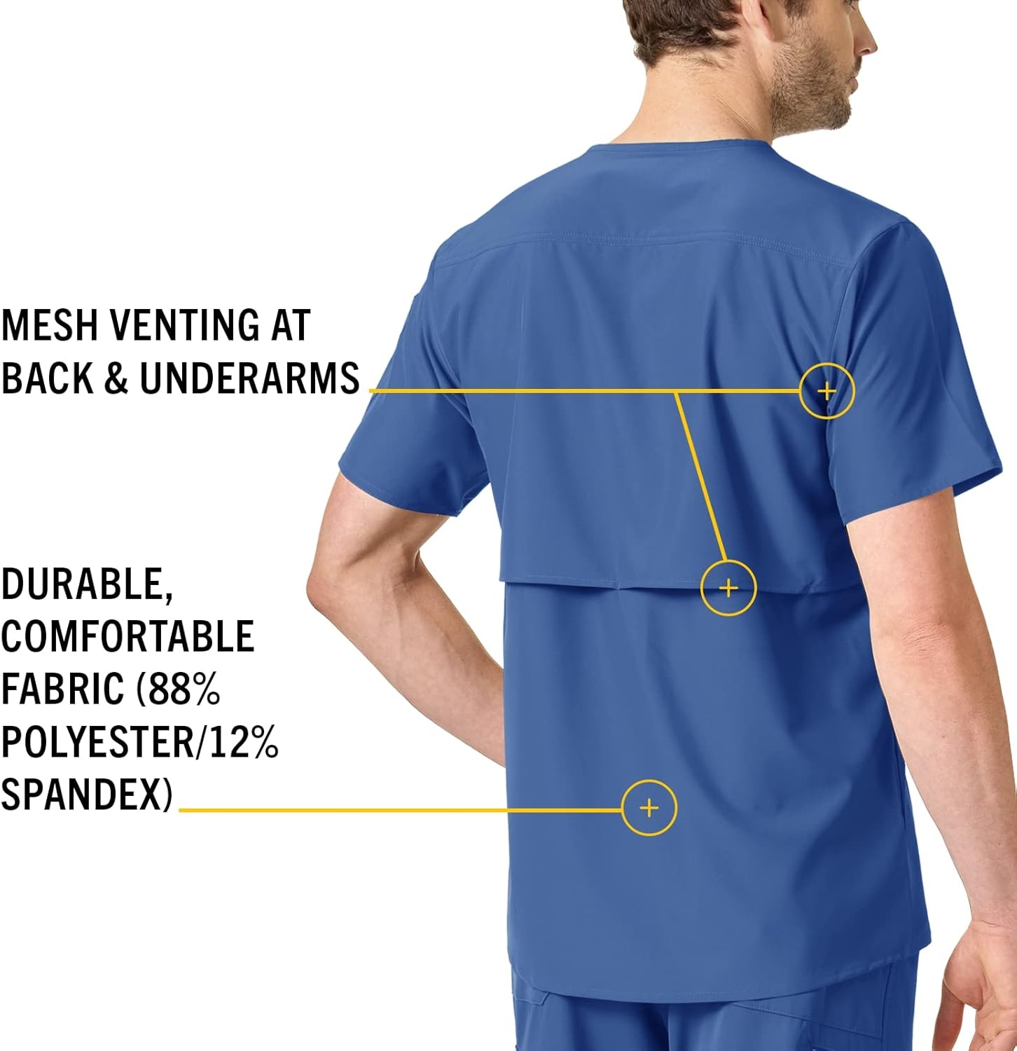 image:imageCarhartt Scrubs C16113 Force Modern Fit VNeck TopRoyal Blue
