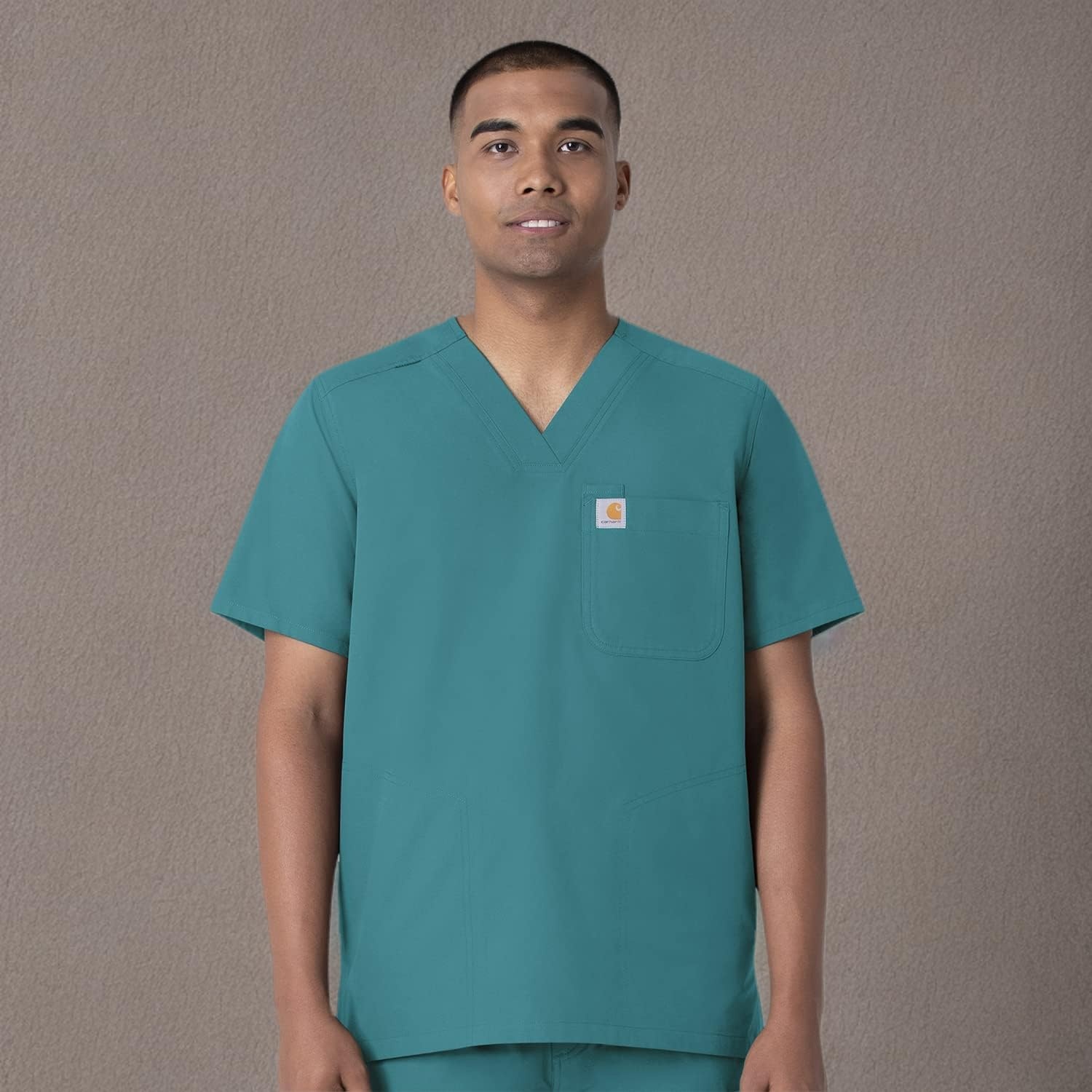 image:imageCarhartt Scrubs C16113 Force Modern Fit VNeck TopTeal Blue
