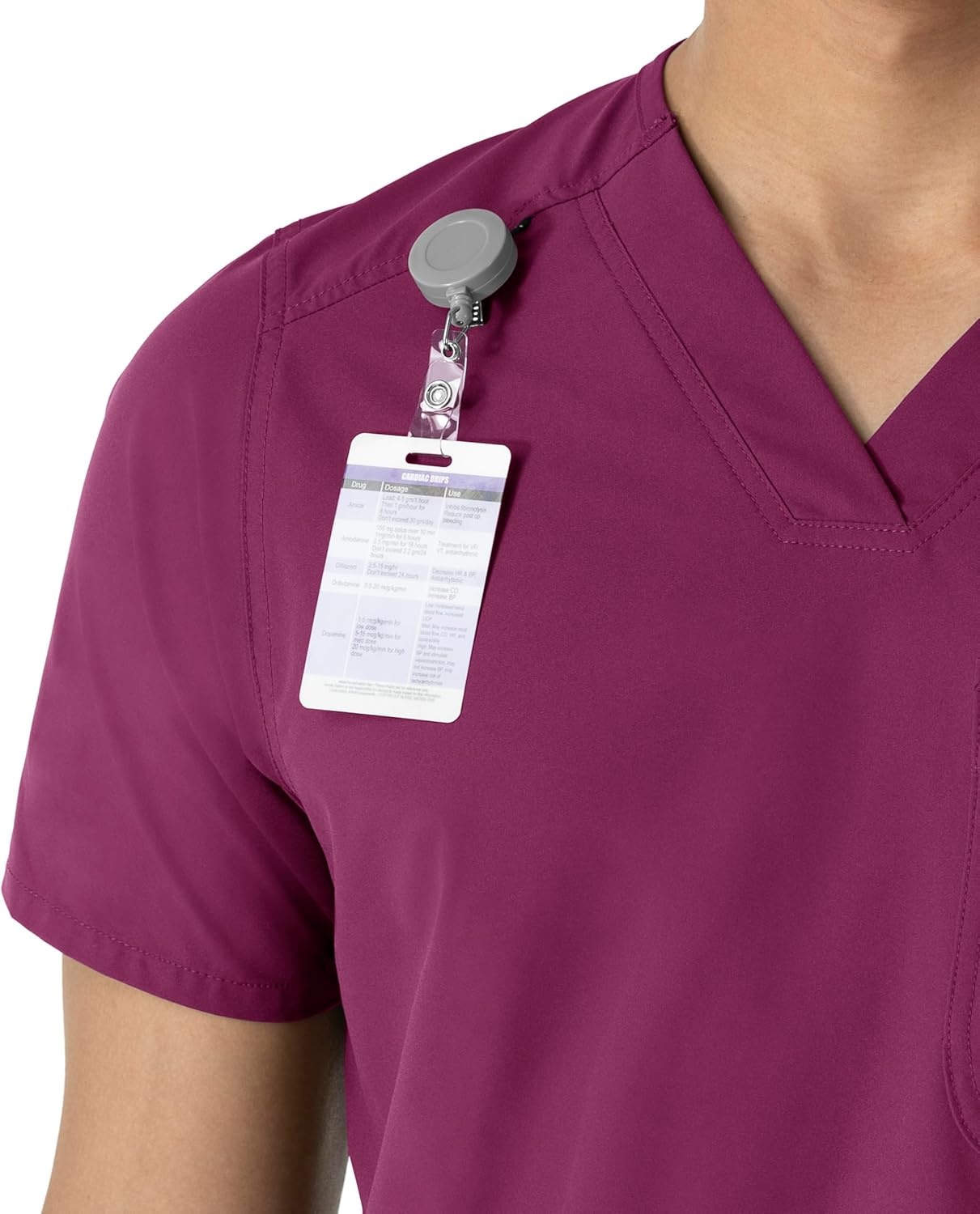 image:imageCarhartt Scrubs C16113 Force Modern Fit VNeck TopWine