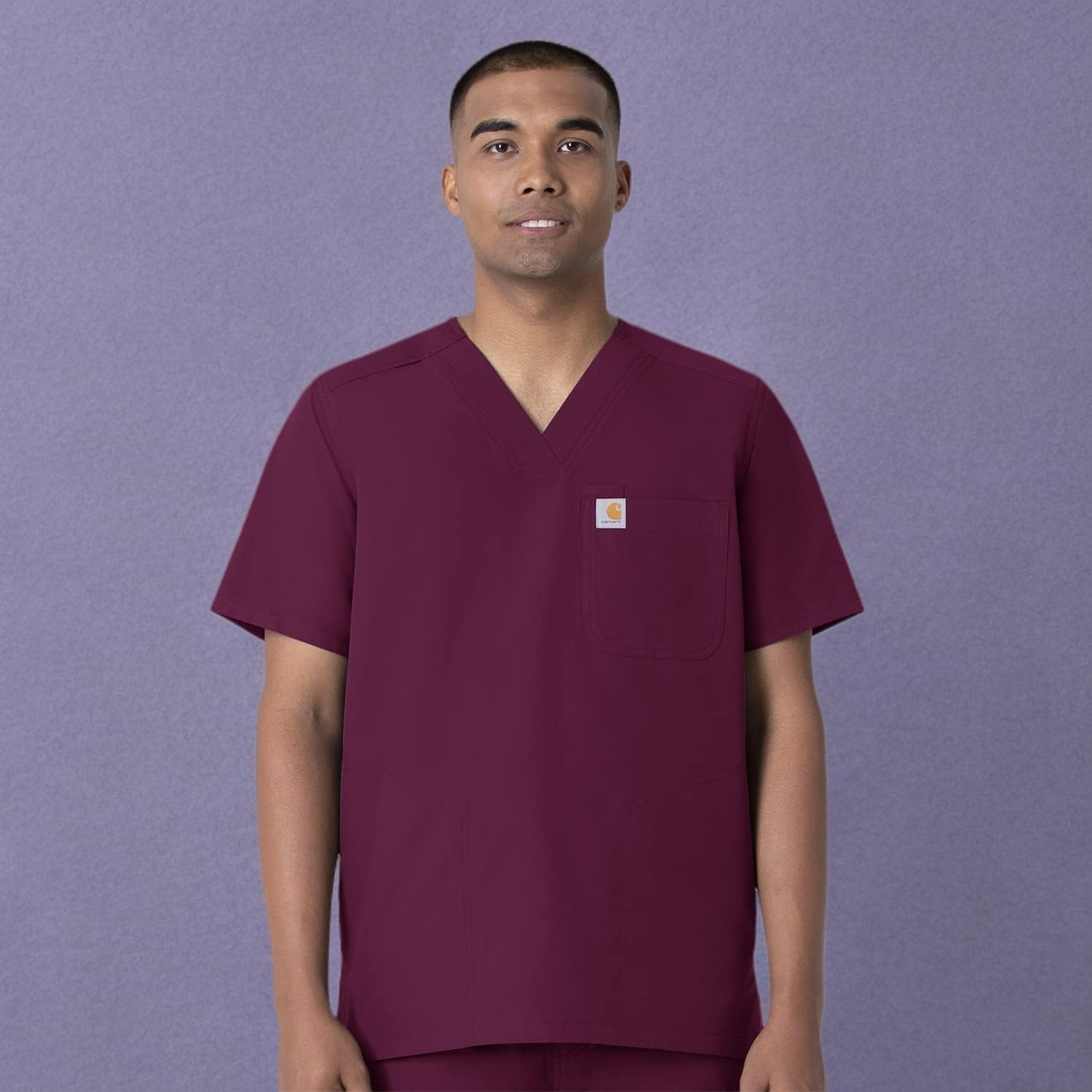 image:imageCarhartt Scrubs C16113 Force Modern Fit VNeck TopWine
