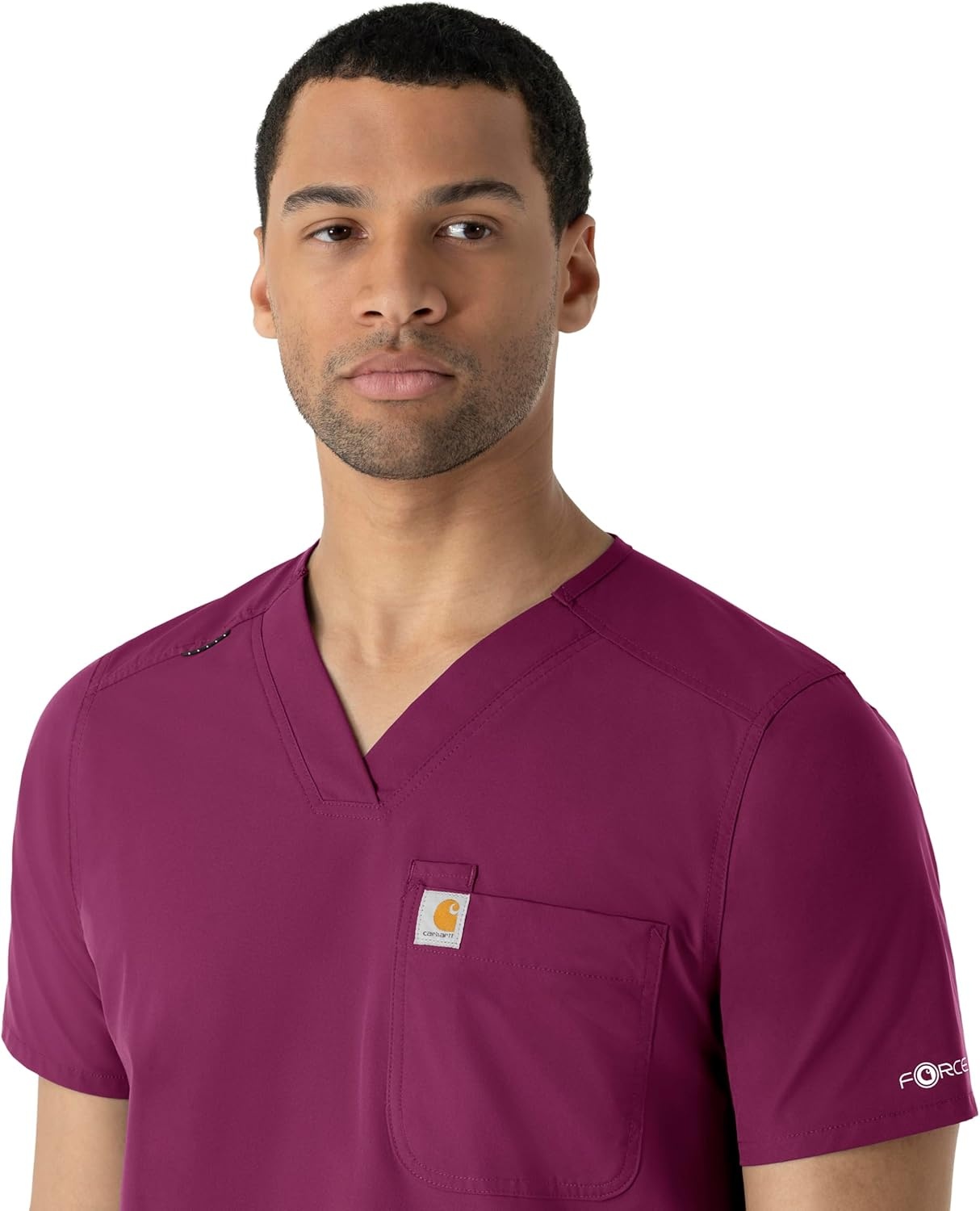 image:imageCarhartt Scrubs C16113 Force Modern Fit VNeck TopWine