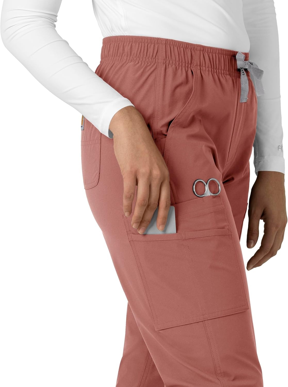 image:imageCarhartt Scrubs C51213 Womens Force Modern Fit Straight Leg PantWildrose