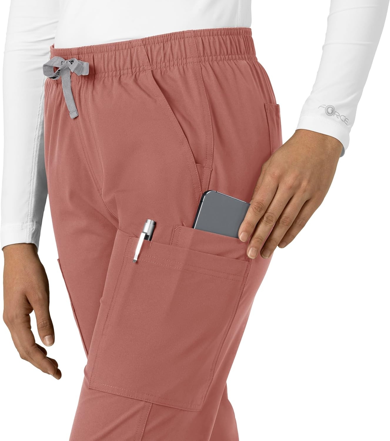 image:imageCarhartt Scrubs C51213 Womens Force Modern Fit Straight Leg PantWildrose