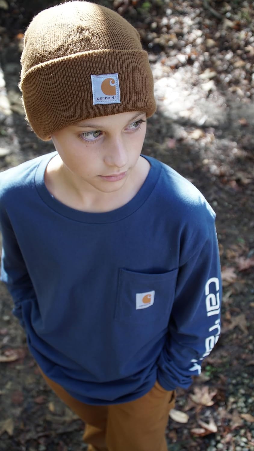 image:imageCarhartt Unisex Baby Knit Beanie Cuff HatBrown Toddler