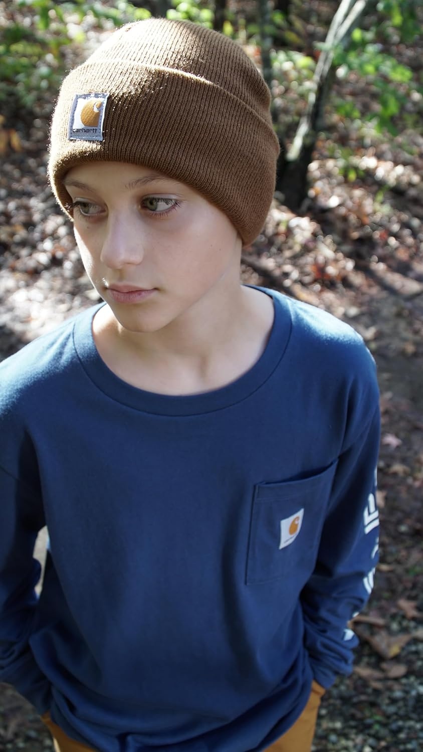 image:imageCarhartt Unisex Baby Knit Beanie Cuff HatBrown Toddler