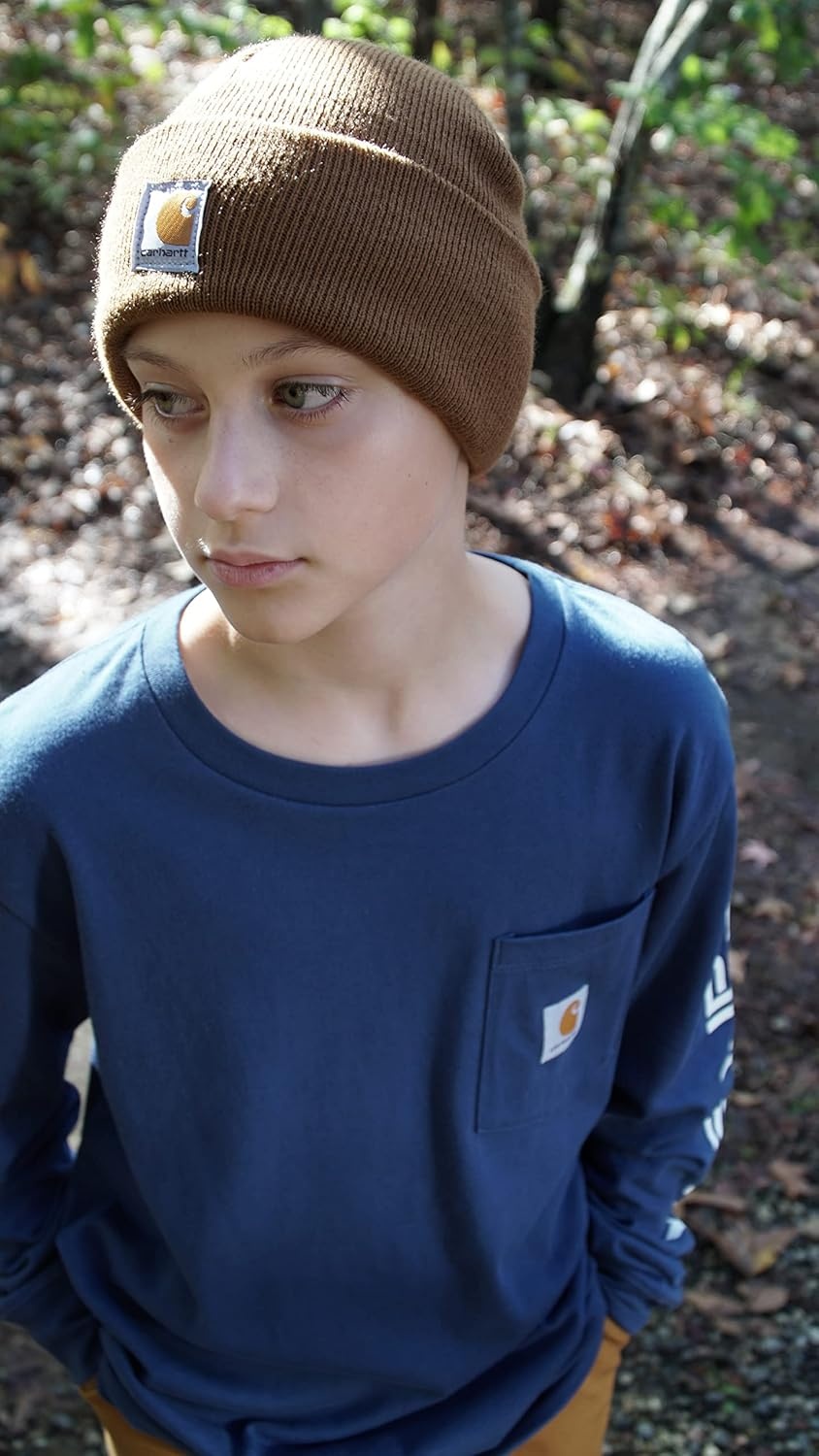 image:imageCarhartt Unisex Kids Youth Knit Beanie Cuff HatMarshmallow Youth