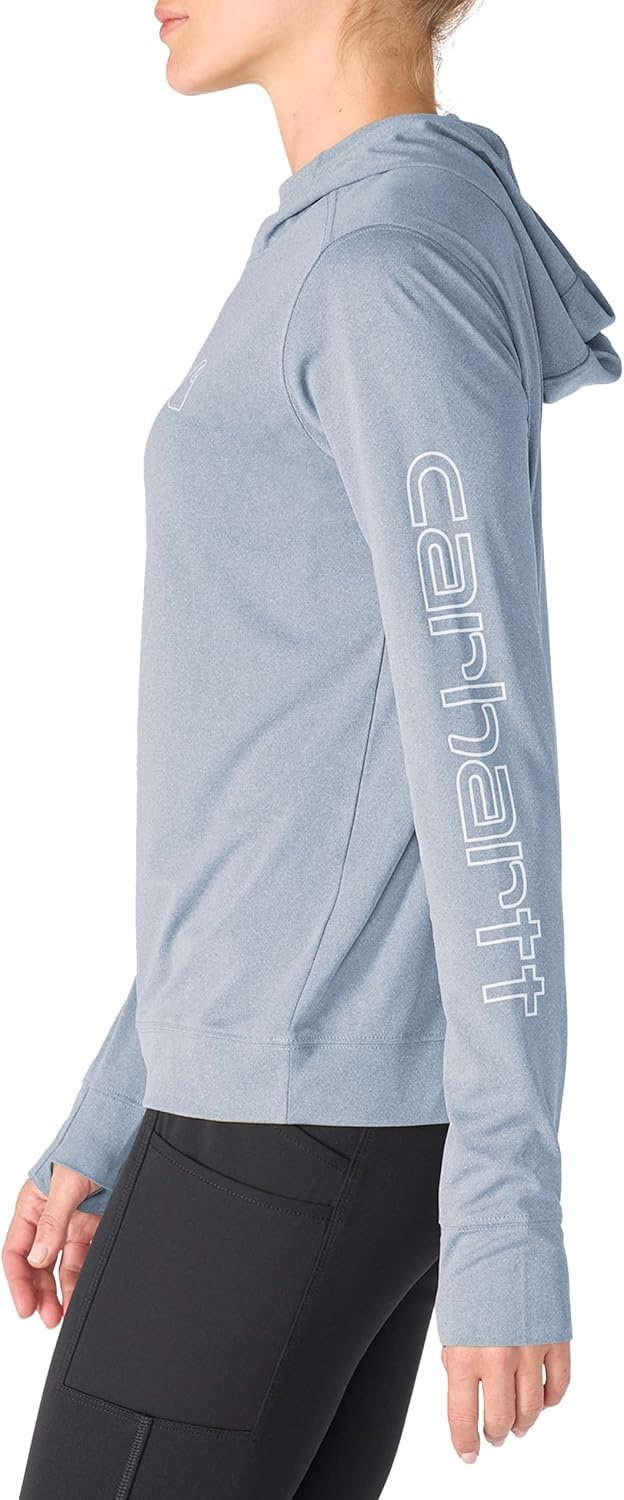 image:imageCarhartt Womens 106236 Womens Force Sun Defender Lightweight LongSlBlue Aura