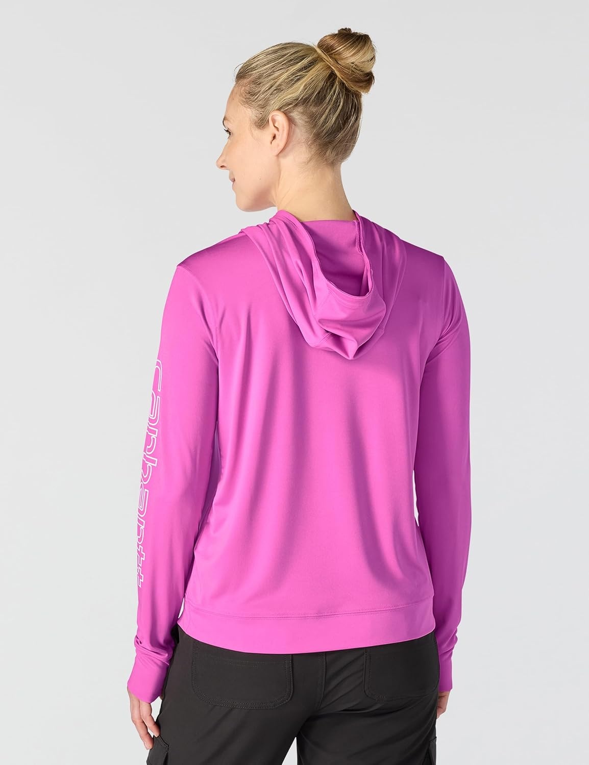 image:imageCarhartt Womens 106236 Womens Force Sun Defender Lightweight LongSlElectric Fuchsia