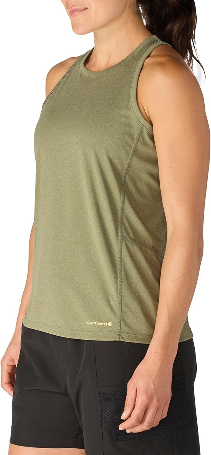 image:imageCarhartt Womens 106828 Womens Force Relaxed Fit TankDill Heather