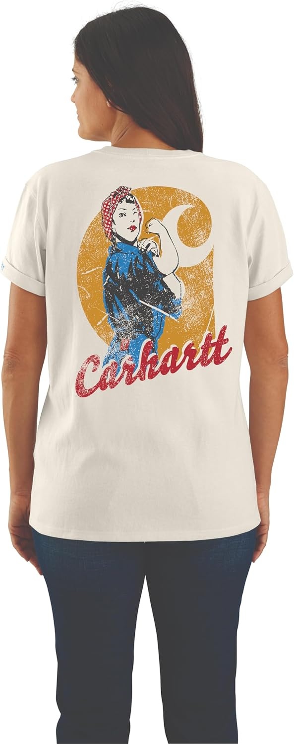 image:imageCarhartt Womens 106903 Womens Loose Fit Heavyweight ShortSleeve Love of LaboMalt