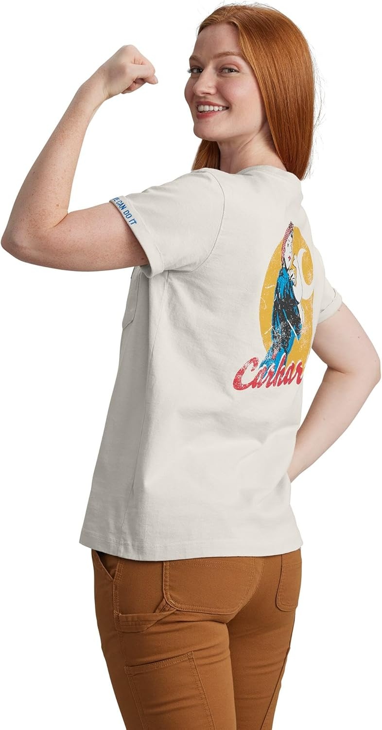image:imageCarhartt Womens 106903 Womens Loose Fit Heavyweight ShortSleeve Love of LaboMalt