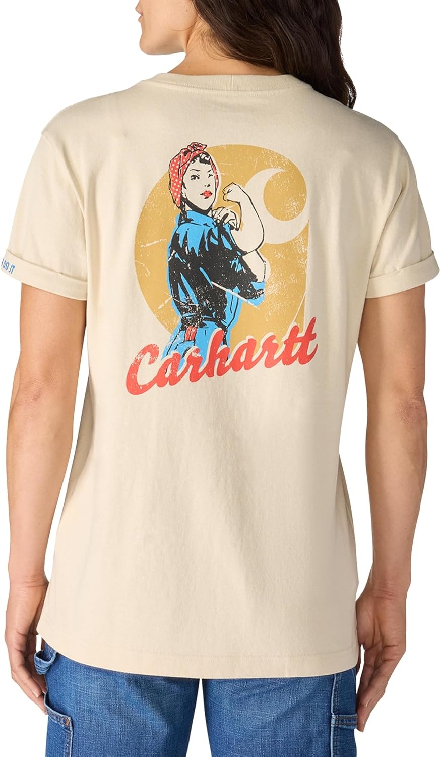 image:imageCarhartt Womens 106903 Womens Loose Fit Heavyweight ShortSleeve Love of LaboOat Milk
