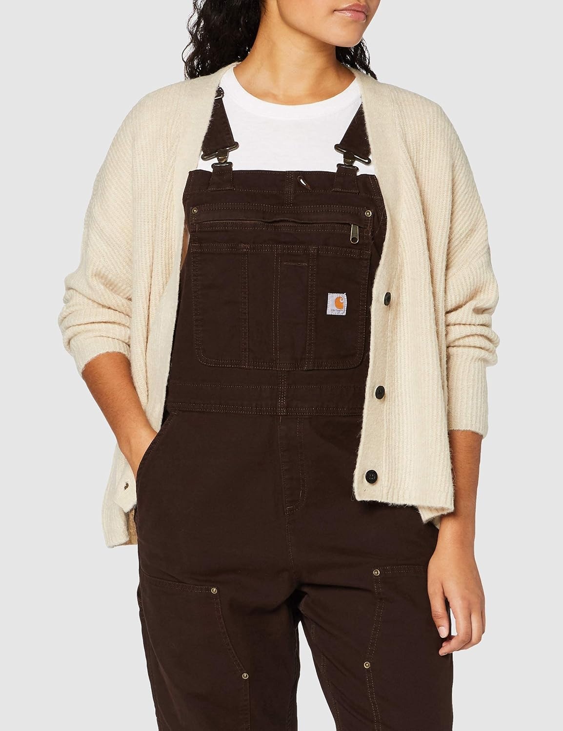 image:imageCarhartt Womens Ashland Bib OverallDark Brown