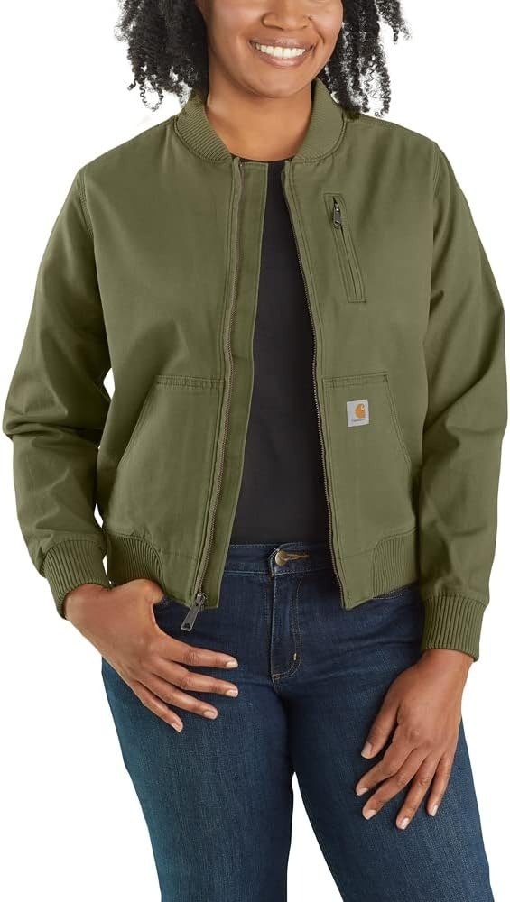 image:imageCarhartt Womens Crawford Bomber JacketBasil