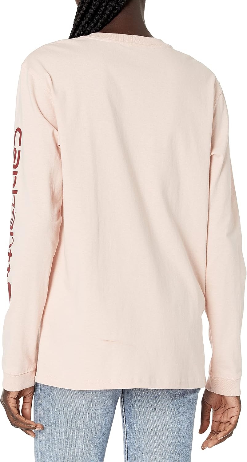 image:imageCarhartt Womens Dearborn Loose LS Logo TShirtAsh Rose