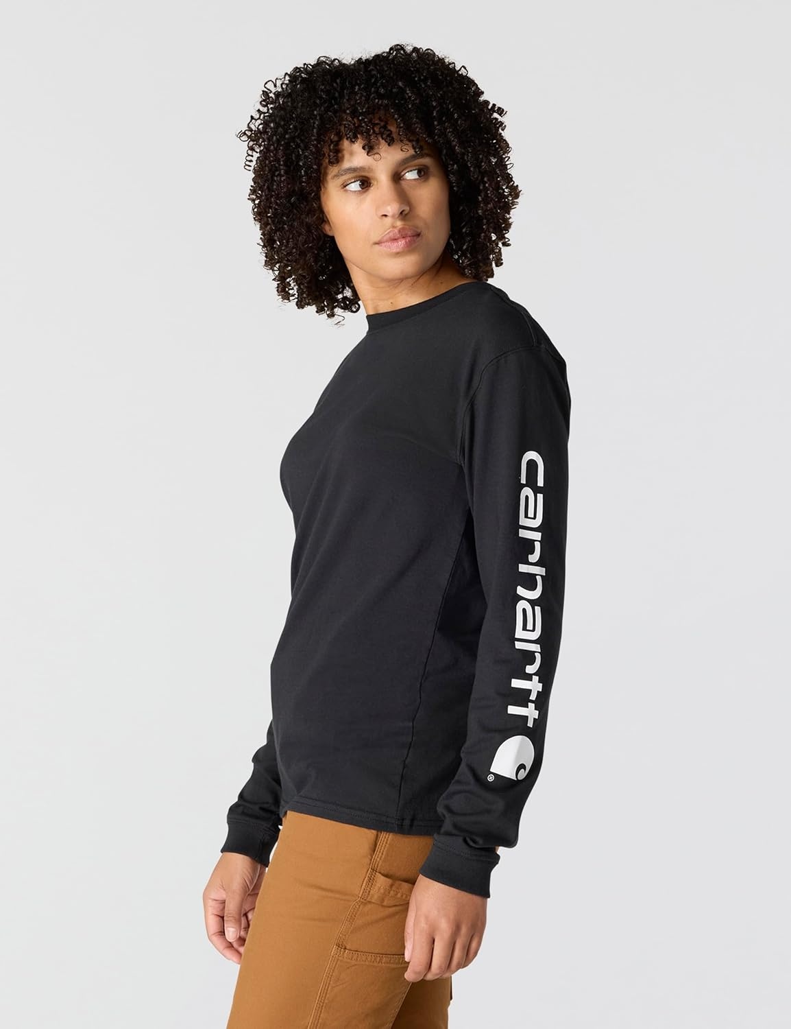 image:imageCarhartt Womens Dearborn Loose LS Logo TShirtBlack