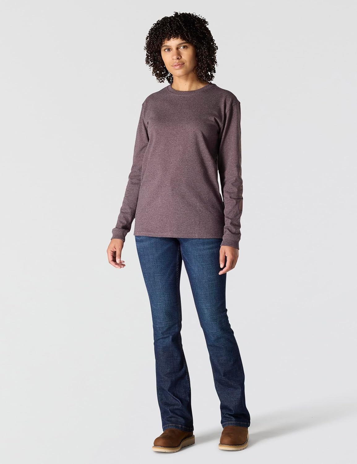 image:imageCarhartt Womens Dearborn Loose LS Logo TShirtBlackberry Heather