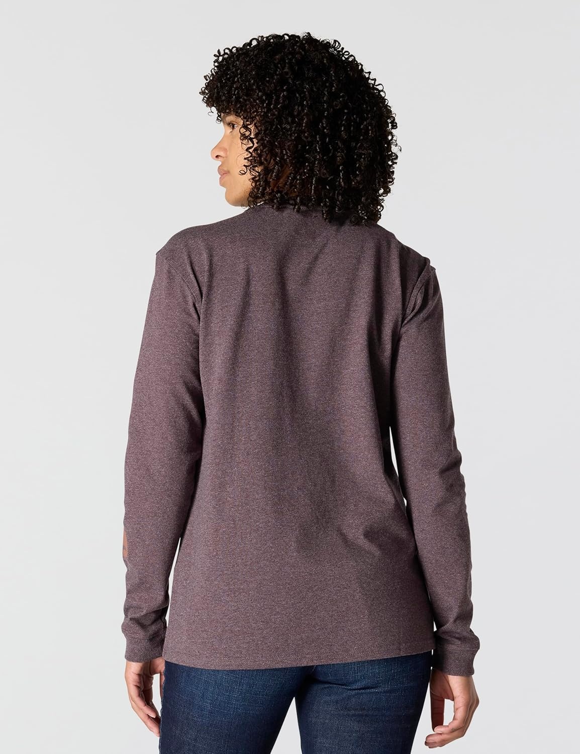 image:imageCarhartt Womens Dearborn Loose LS Logo TShirtBlackberry Heather