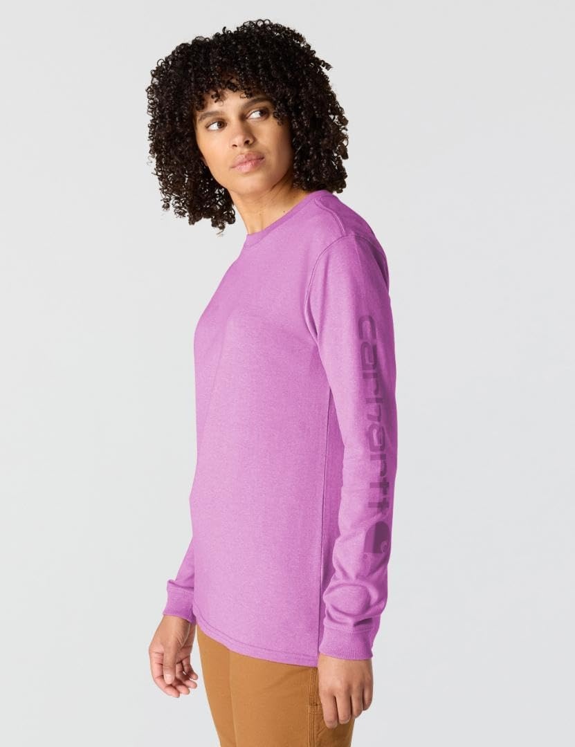 image:imageCarhartt Womens Dearborn Loose LS Logo TShirtCherry Bloom