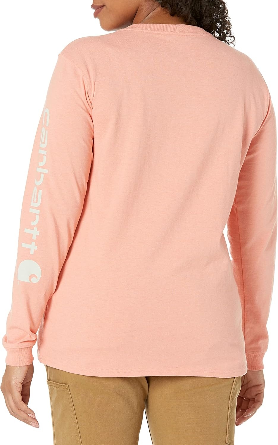 image:imageCarhartt Womens Dearborn Loose LS Logo TShirtHibiscus Heather