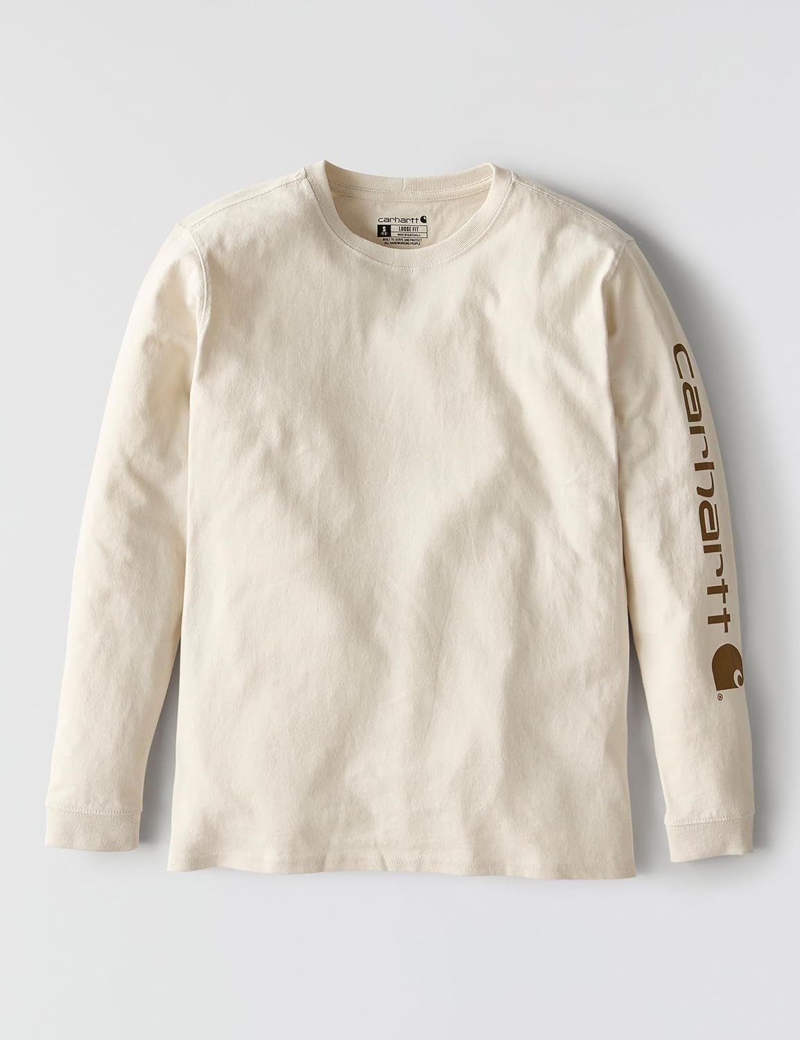 image:imageCarhartt Womens Dearborn Loose LS Logo TShirtMaltCarhartt Brown