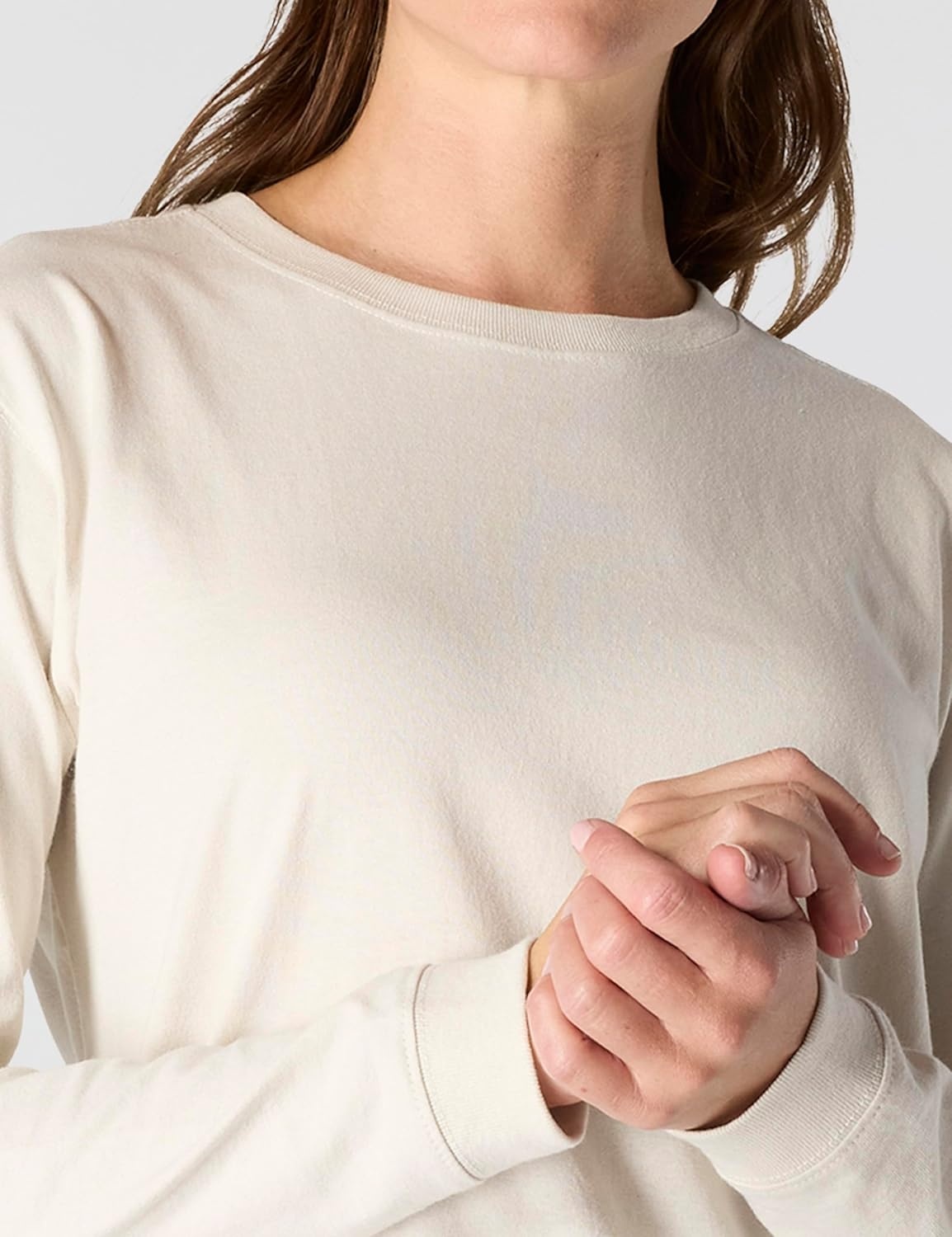image:imageCarhartt Womens Dearborn Loose LS Logo TShirtMaltCarhartt Brown