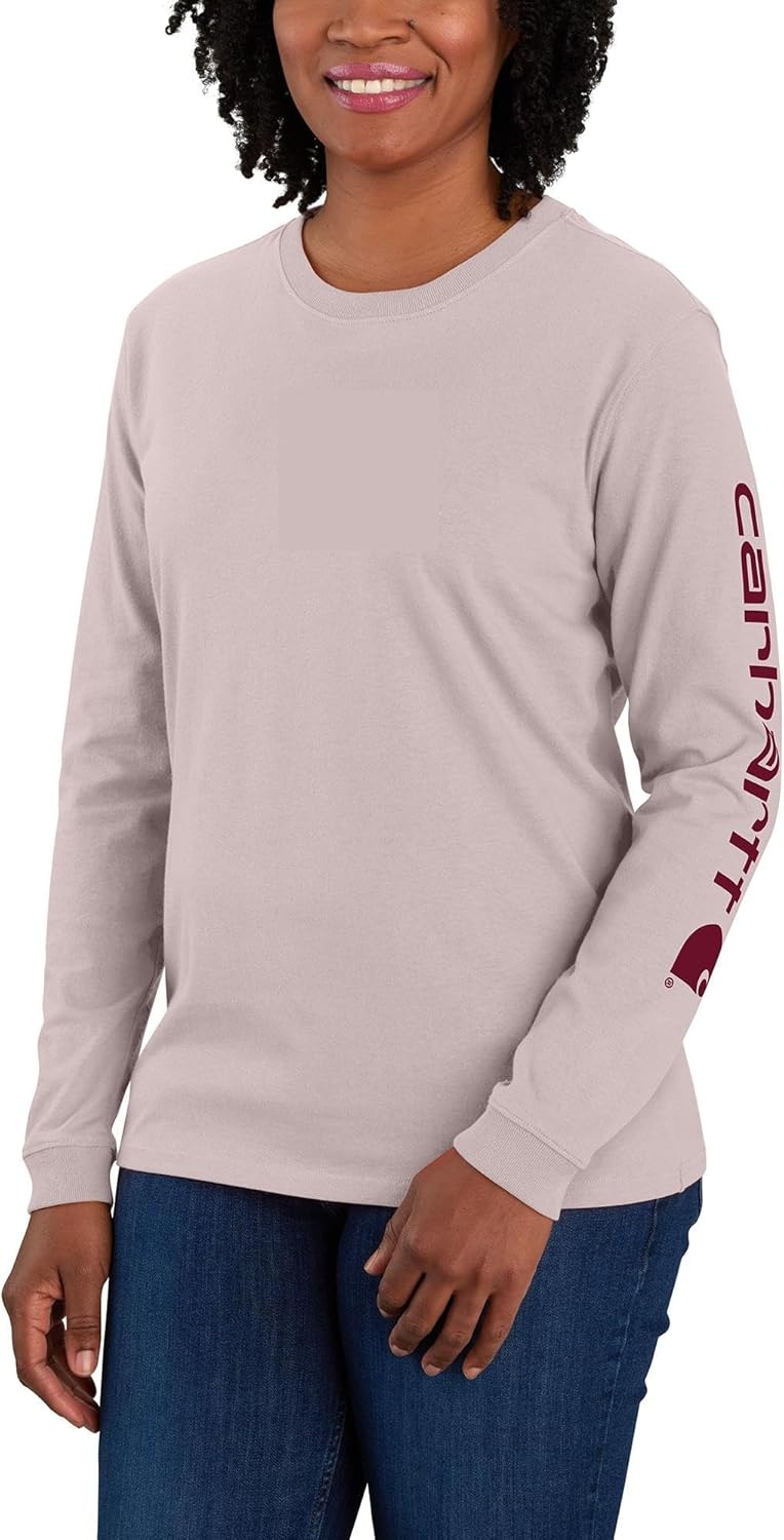 image:imageCarhartt Womens Dearborn Loose LS Logo TShirtMink