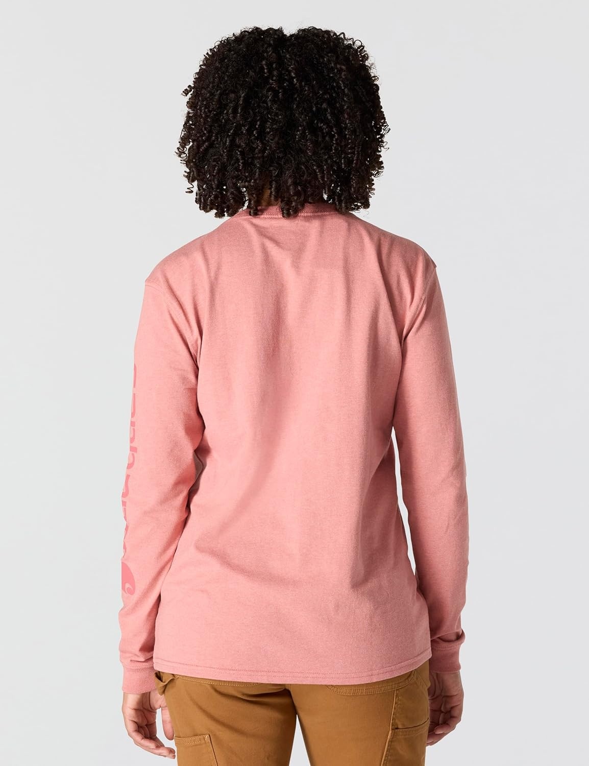 image:imageCarhartt Womens Dearborn Loose LS Logo TShirtRose Tint Heather