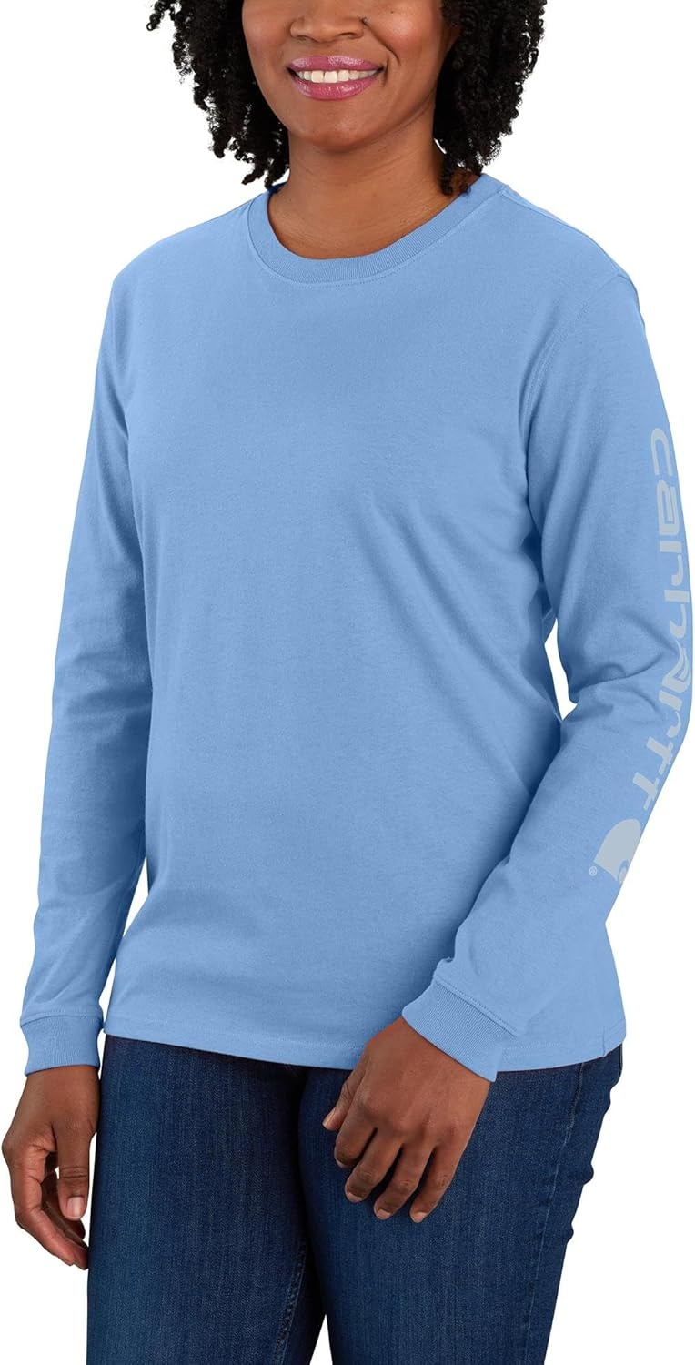 image:imageCarhartt Womens Dearborn Loose LS Logo TShirtSkystone