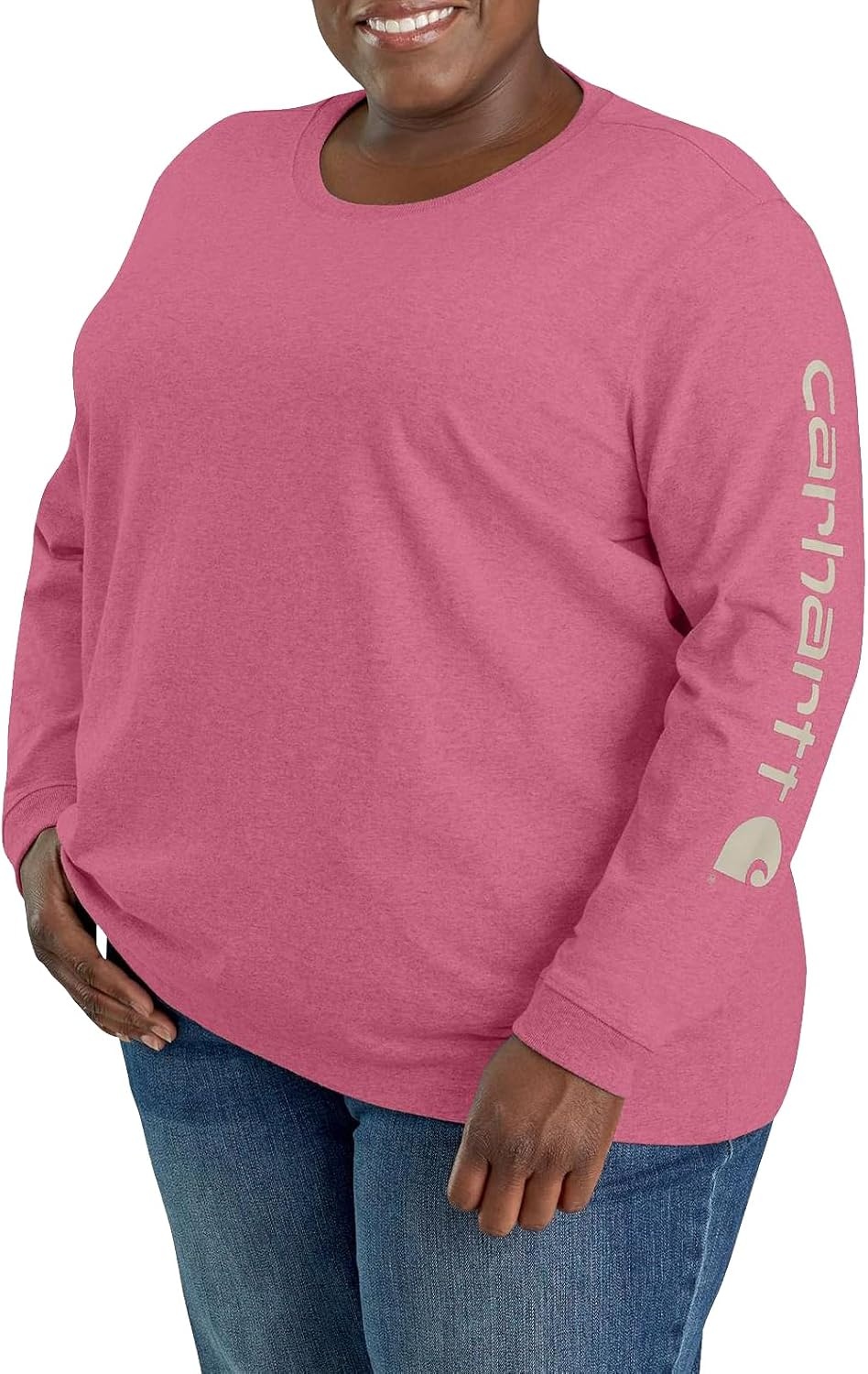 image:imageCarhartt Womens Dearborn Loose LS Logo TShirtWoodrose