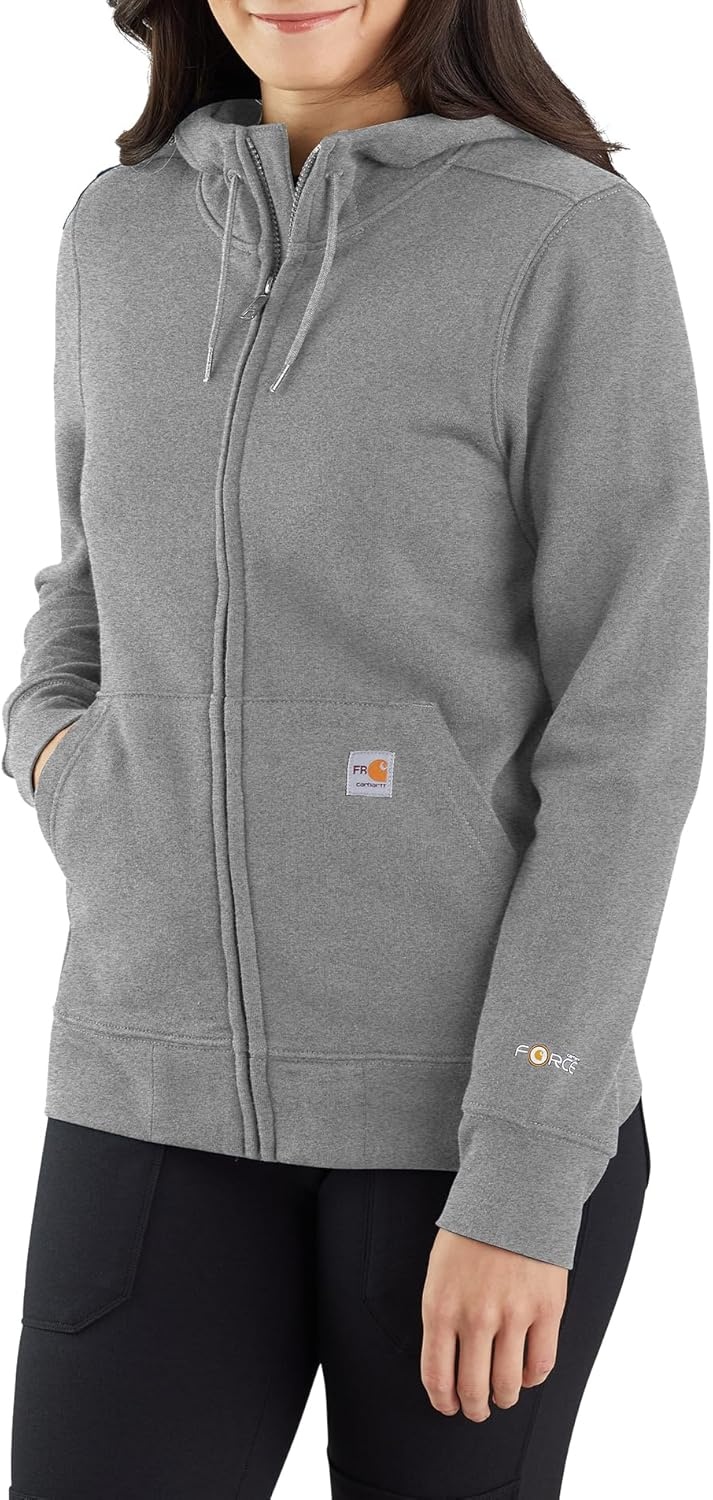 image:imageCarhartt Womens FR Force Marquette Full Zip SweatshirtGranite Heather