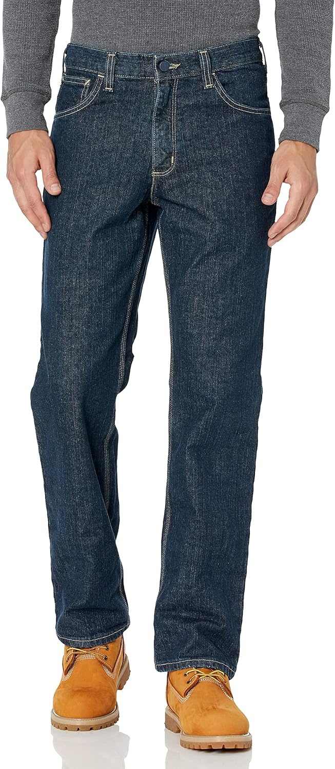 image:imageCarhartt Womens FlameResistant Rugged Flex Original Fit JeanDeep Indigo Wash