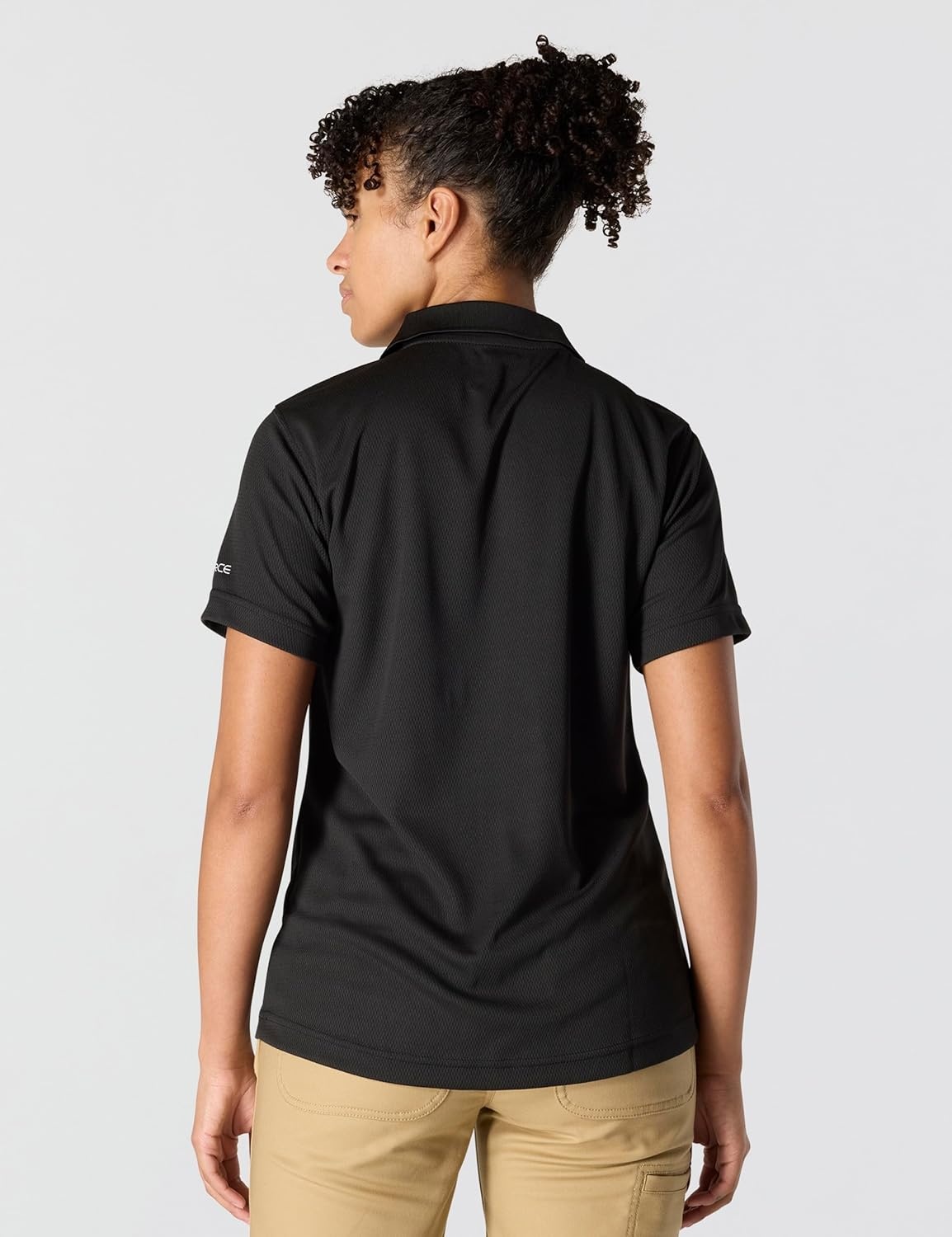 image:imageCarhartt Womens Force Relaxed Fit Lightweight ShortSleeve Pocket PoloBlack