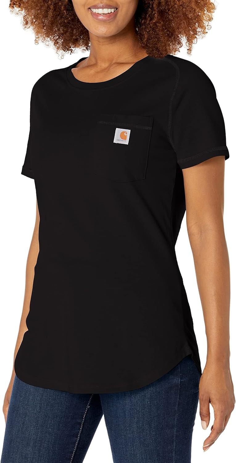 image:imageCarhartt Womens Force Relaxed Fit Midweight Pocket TShirt 105415Black Closeout
