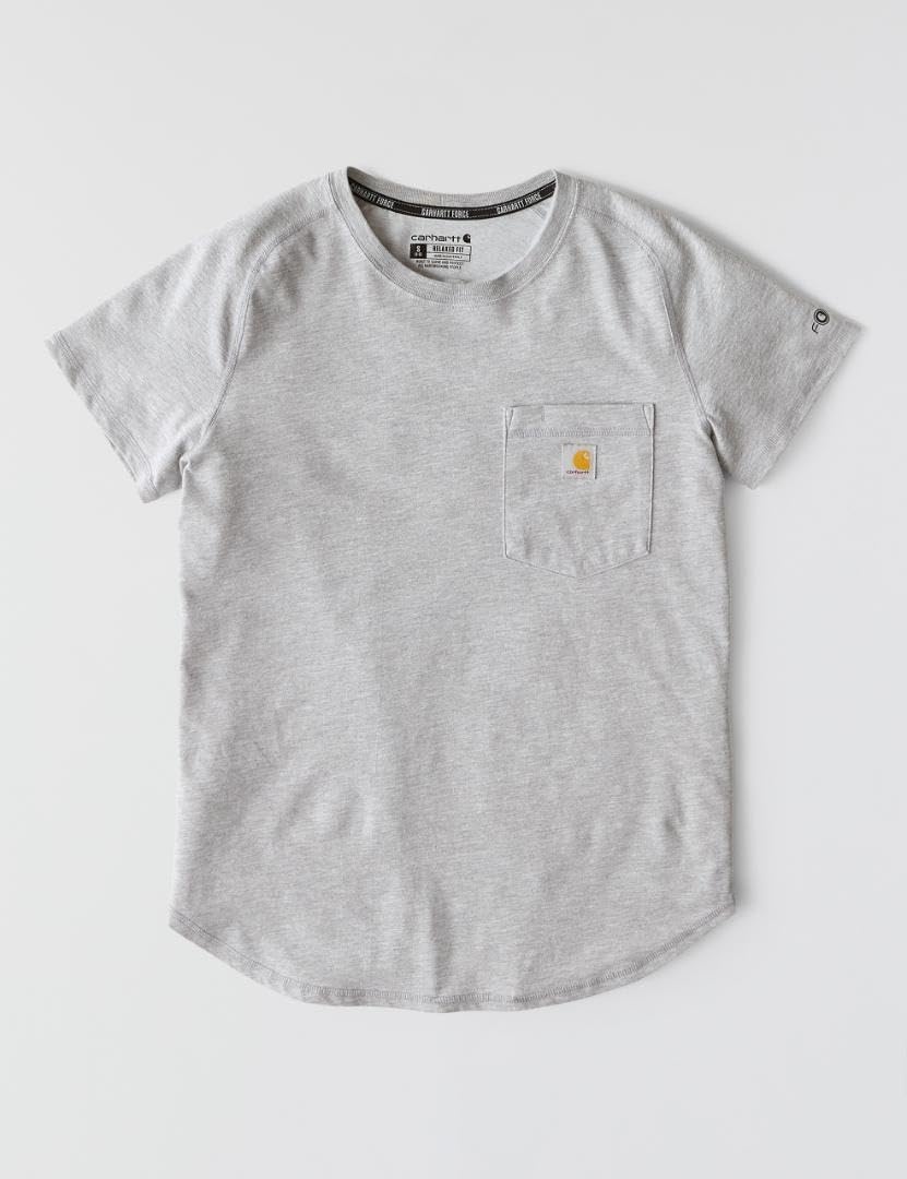 image:imageCarhartt Womens Force Relaxed Fit Midweight Pocket TShirt 105415Heather Grey