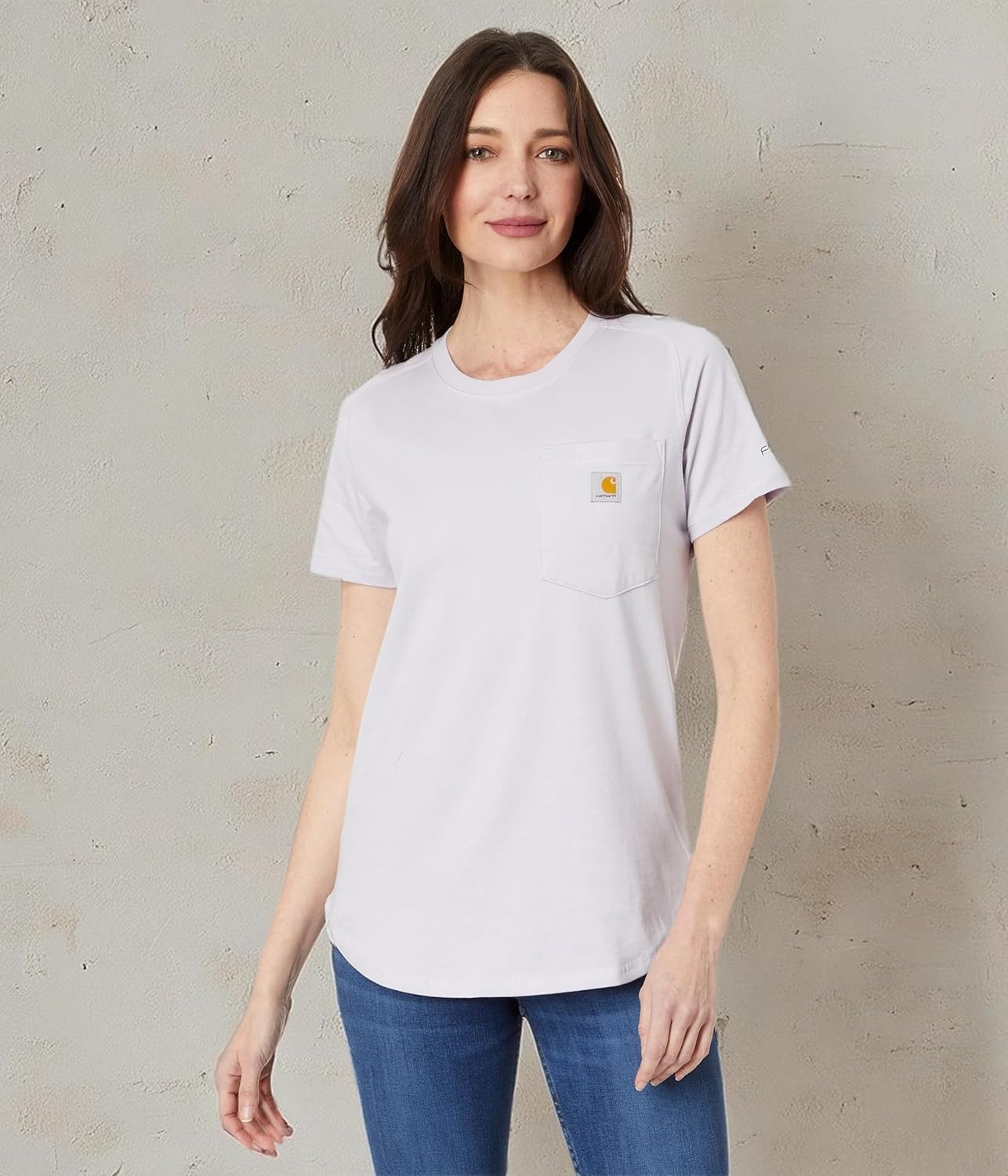 image:imageCarhartt Womens Force Relaxed Fit Midweight Pocket TShirt 105415Lilac Haze