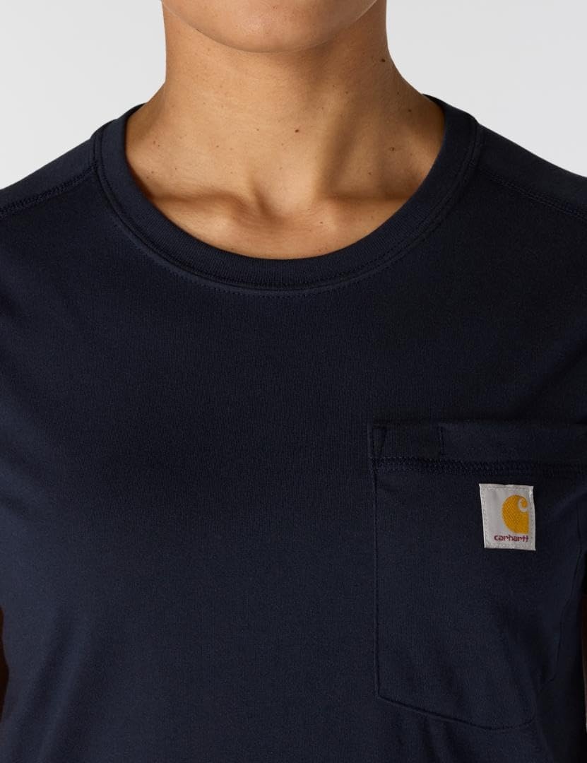 image:imageCarhartt Womens Force Relaxed Fit Midweight Pocket TShirt 105415Navy